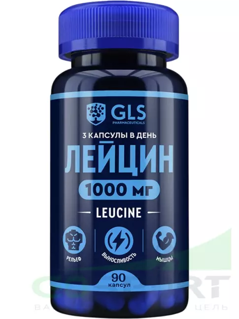 Аминокислоты GLS pharmaceuticals Лейцин 1000 мг (L-Leucine) 90 капсул Аминокислоты GLS pharmaceuticals Лейцин 1000 мг (L-Leucine) 90 капсул