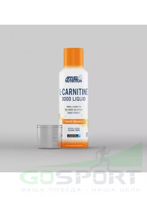 APPLIED NUTRITION L-Carnitine 3000 Liquid 480 мл, Острый Апельсин  APPLIED NUTRITION L-Carnitine 3000 Liquid 480 мл, Острый Апельсин