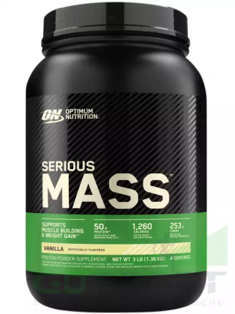 Гейнер Optimum Nutrition Serious Mass 1360 г, Ваниль