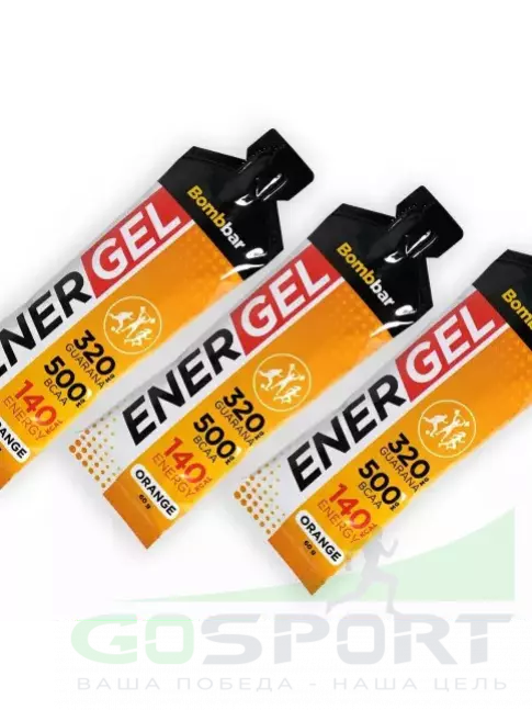 Гель питьевой BombBar EnerGel 20 х 60 г, Апельсин