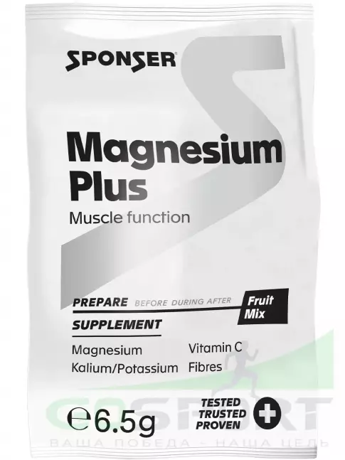 Магний SPONSER MAGNESIUM PLUS 20 х 6,5 г, Фруктовый микс Магний SPONSER MAGNESIUM PLUS 20 х 6,5 г, Фруктовый микс
