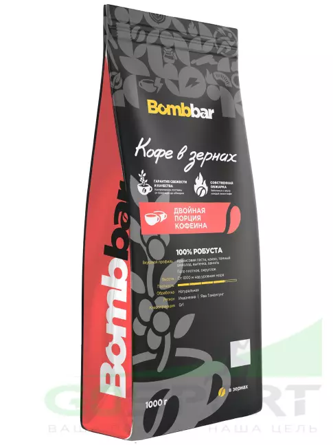 Кофе BombBar Кофе жареный в зернах. Робуста 100% 1000 г Кофе BombBar Кофе жареный в зернах. Робуста 100% 1000 г