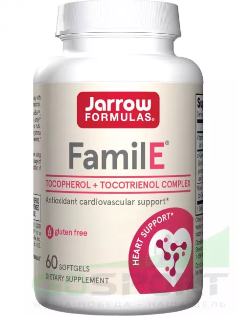  Jarrow Formulas Famil-E 60 гелевых капсул