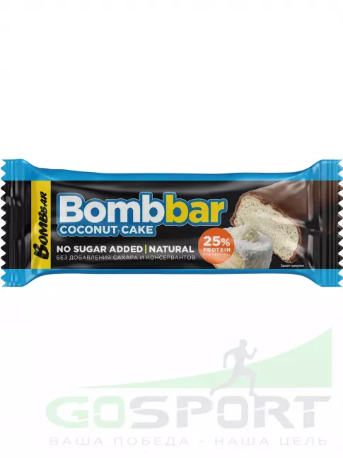 Протеиновый батончик BombBar Батончик в шоколаде без сахара 40 г, Кокосовый торт