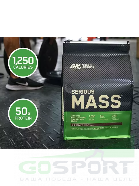 Гейнер Optimum Nutrition Serious Mass 5440 г, Шоколад