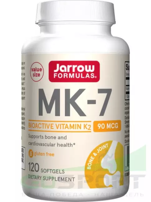  Jarrow Formulas MK-7 90 mcg 120 гелевых капсул