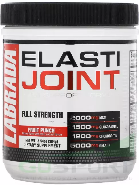 Комплекс хондропротекторов Labrada Elasti Joint 384 г, Фруктовый пунш