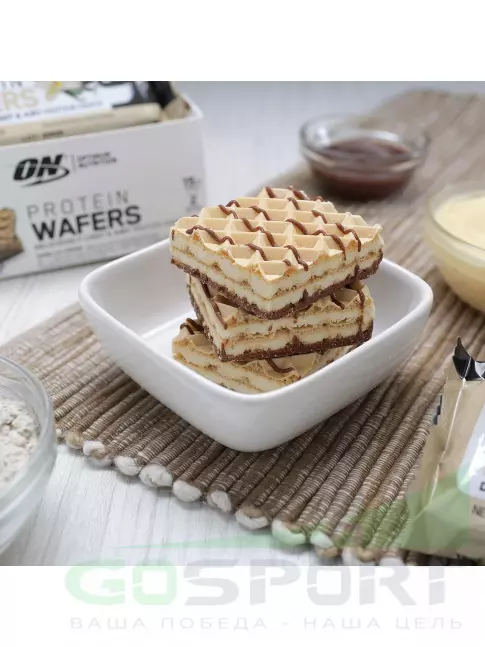 Протеиновый батончик OPTIMUM NUTRITION Protein Wafers 9 х 40 г, Ванильный крем