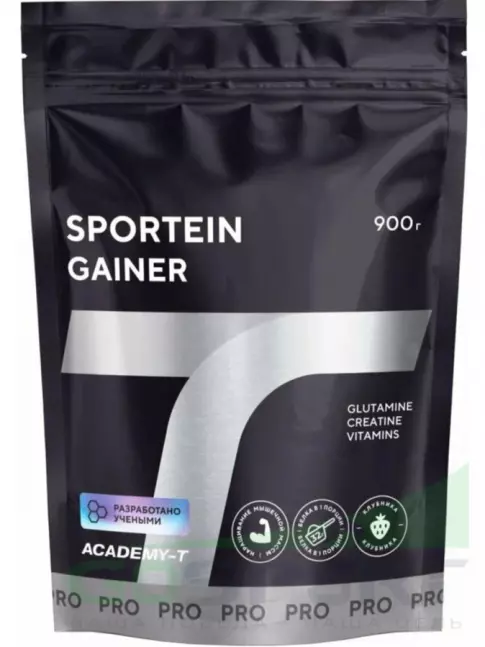 Гейнер Академия-Т Sportein Gainer 900 г, Клубника