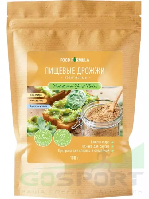 Диетический продукт Академия-Т Пищевые дрожжи неактивные 100 г, Нежный сырный