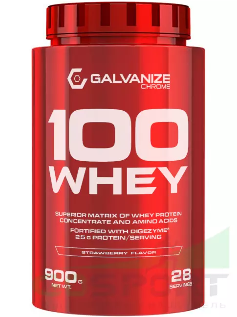 Сывороточный протеин Galvanize Nutrition 100 Whey 900 г, Клубника Сывороточный протеин Galvanize Nutrition 100 Whey 900 г, Клубника