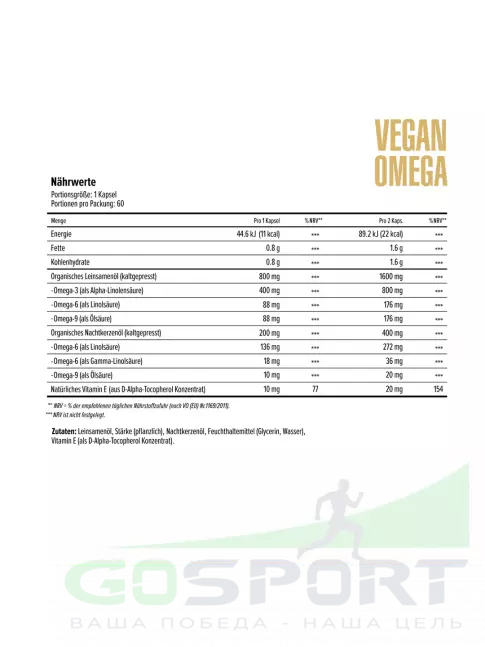 Омега-3 MAXLER Vegan Omega 3-6-9 1480 mg 60 веган капсул Омега-3 MAXLER Vegan Omega 3-6-9 1480 mg 60 веган капсул