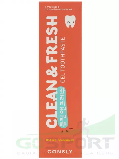 ИМПОРТ CONSLY Clean&Fresh Red Tea & Sea Minerals Gel Toothpaste 105 г