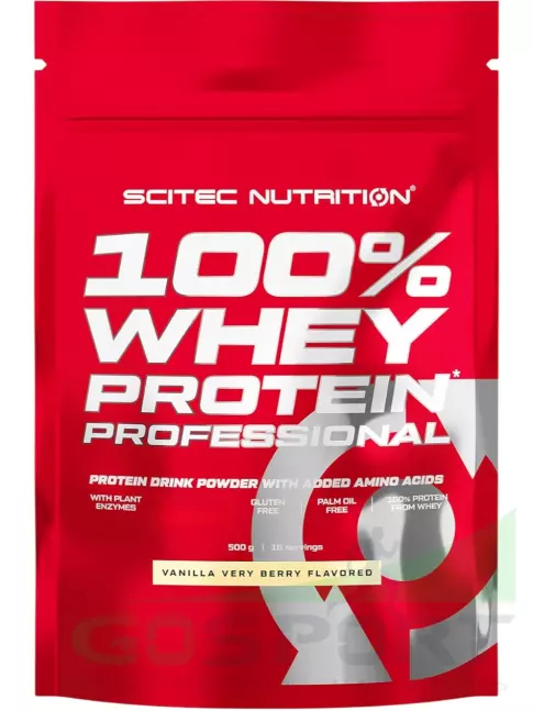 Сывороточный протеин Scitec Nutrition 100% Whey Protein Professional 500 г, Ваниль - лесные ягоды