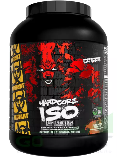 Изолят протеина Mutant Hardcore Iso 2270 г, Шоколад - Арахисовое Масло