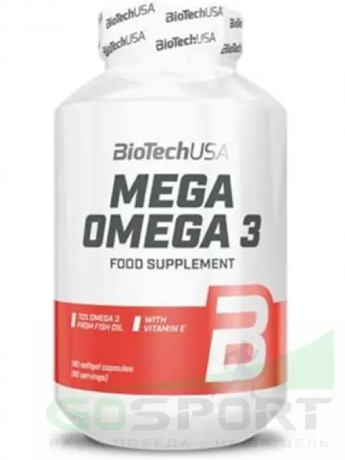 Омега-3 BioTechUSA Mega Omega 3 180 капсул