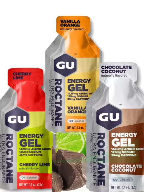 Энергетический гель питьевой GU ENERGY GU ROCTANE ENERGY GEL 35mg caffeine 3 стика x 32 г, Микс