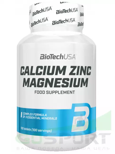  BioTechUSA Calcium-Zinc-Mag 100 таблеток, Нейтральный