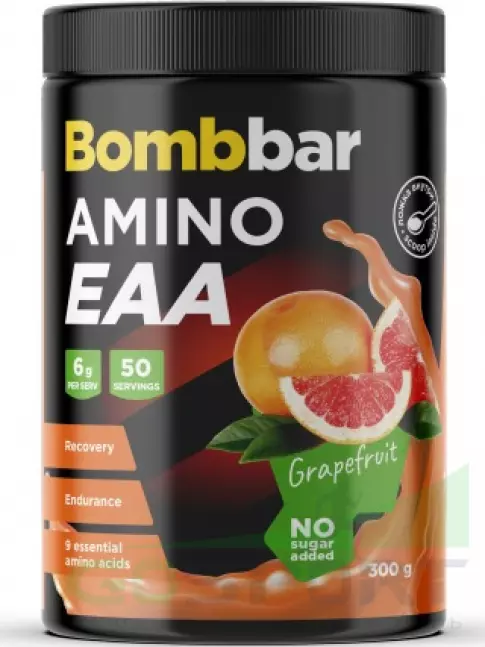 Аминокислоты BombBar Amino EAA 300 г, Розовый грейпфрут