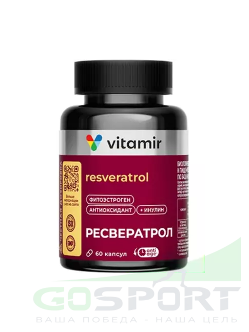 Антиоксиданты VITAMIR PRO Ресвератрол 60 капсул