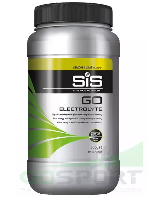 Изотоник SCIENCE IN SPORT (SiS) GO Electrolyte Powder 1x500 г, 1x1600 г, Лимон-Лайм