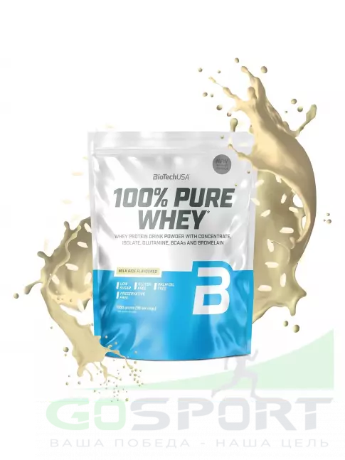 Сывороточный протеин BioTechUSA 100% Pure Whey 1000 г, Рисовый пудинг