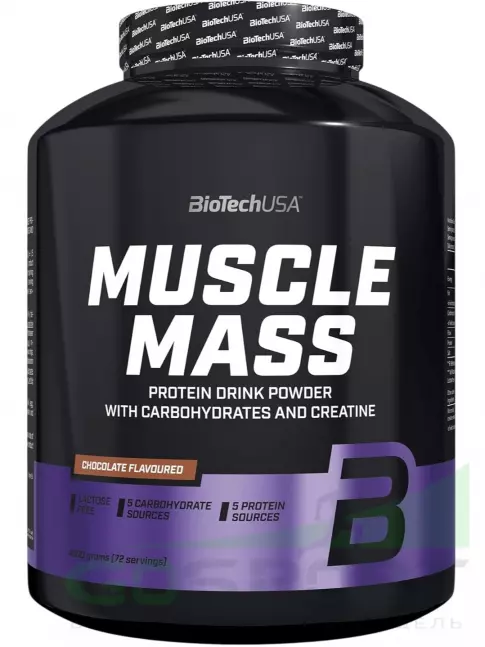 Гейнер BioTechUSA Muscle Mass 4000 г, Шоколад