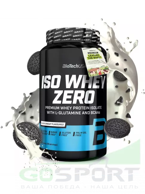 Изолят протеина BioTechUSA Iso Whey Zero 908 г, Черный бисквит Изолят протеина BioTechUSA Iso Whey Zero 908 г, Черный бисквит