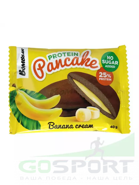 Протеиновый батончик BombBar Панкейк протеиновый 3 х 40 г, Шоколад, Банан, Клубника