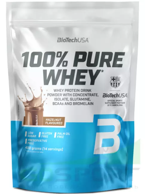 Сывороточный протеин BioTechUSA 100% Pure Whey 400 г, Фундук