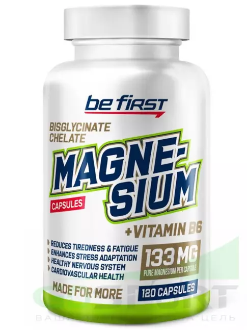  Be First Magnesium Chelate + B6 120 капсул