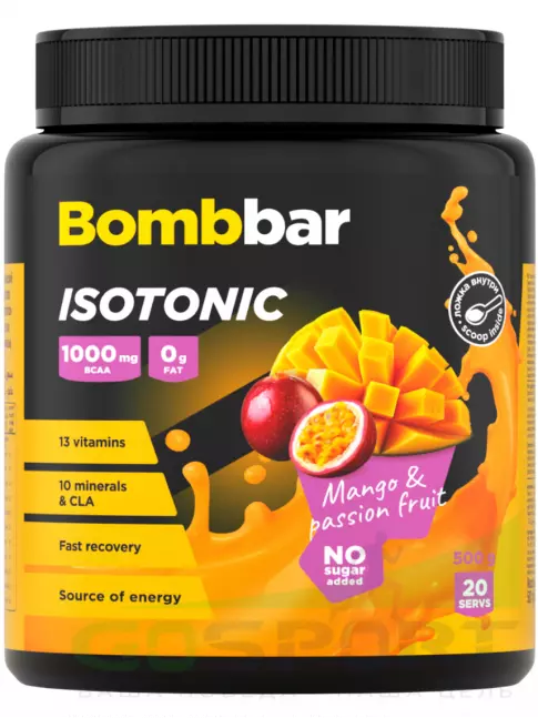 Изотоник BombBar Изотоник Pro 500 г, Манго-Маракуйя
