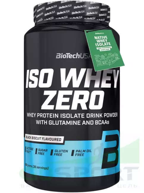 Изолят протеина BioTechUSA Iso Whey Zero 908 г, Черный бисквит Изолят протеина BioTechUSA Iso Whey Zero 908 г, Черный бисквит