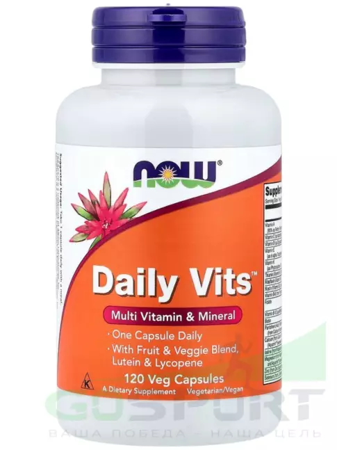 Витаминный комплекс NOW Foods Daily Vits Multi 120 веган капсул