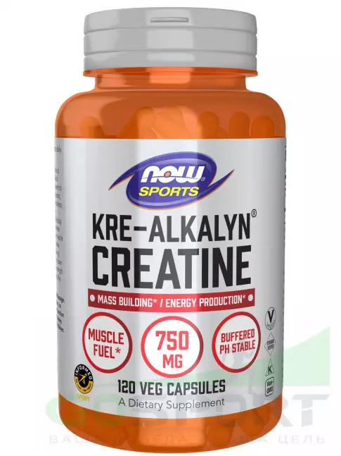  NOW FOODS Kre-Alkalyn Creatine 750 mg 120 веган капсул