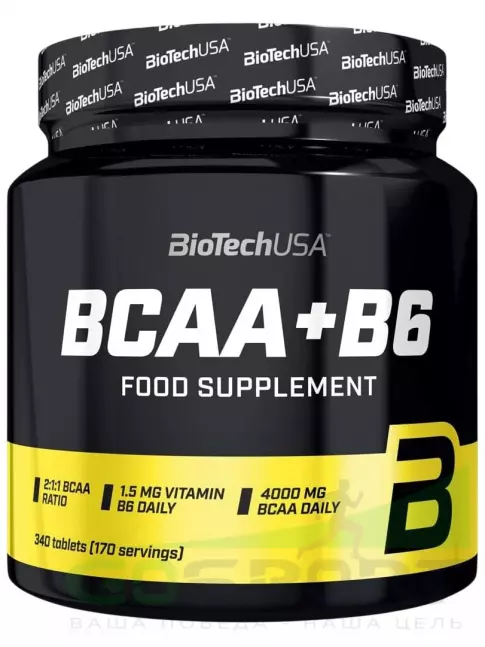 BCAA BioTechUSA BCAA 2:1:1 4000 mg + B6 340 таблеток