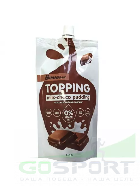 Диетический продукт BombBar Топпинг Bombbar 240 г, Молочно-шоколадный пудинг
