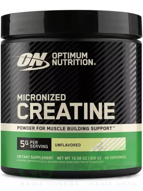 Микронизированный креатин Optimum Nutrition Creatine Micronized Powder 300 г, Натуральный