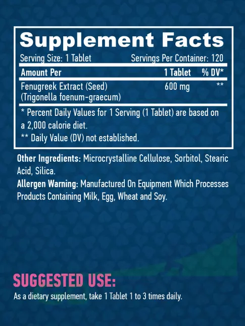  Haya Labs Fenugreek 600 mg 120 таблеток