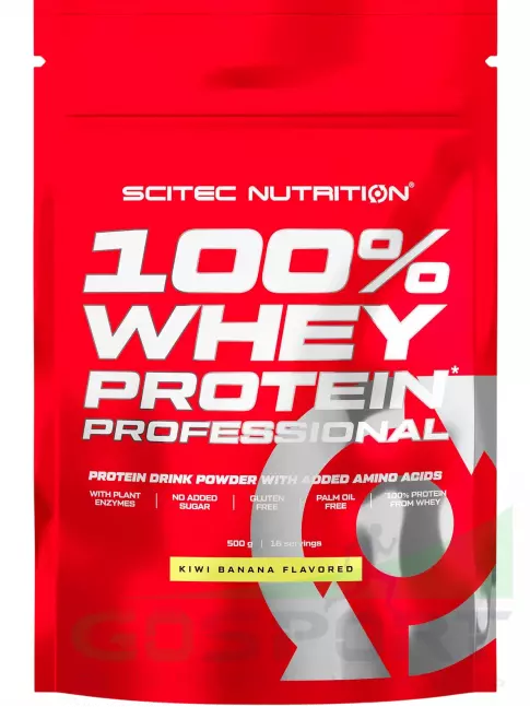 Сывороточный протеин Scitec Nutrition 100% Whey Protein Professional 500 г, Киви-банан