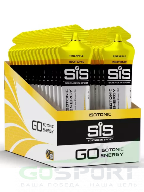 Гель питьевой SCIENCE IN SPORT (SiS) GO Isotonic Energy Gels 30 x 60 мл, Ананас