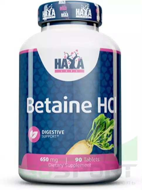  Haya Labs Betaine HCl 650 mg 90 таблеток