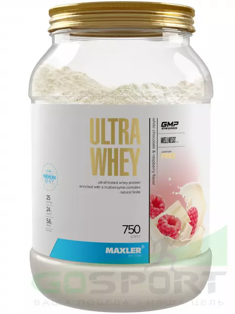Сывороточный протеин MAXLER Ultra Whey 750 г, Белый шоколад с малиной Сывороточный протеин MAXLER Ultra Whey 750 г, Белый шоколад с малиной