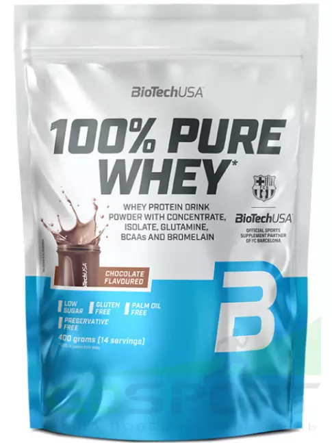 Сывороточный протеин BioTechUSA 100% Pure Whey 400 г, Шоколад Сывороточный протеин BioTechUSA 100% Pure Whey 400 г, Шоколад