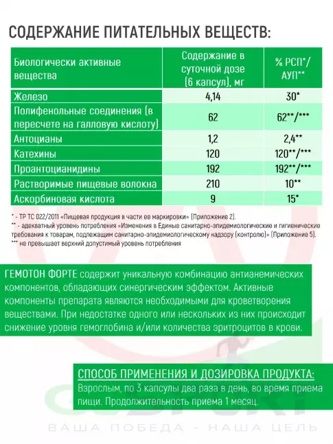 АКАДЕМИЯ-Т Гемотон Форте 60 капсул
