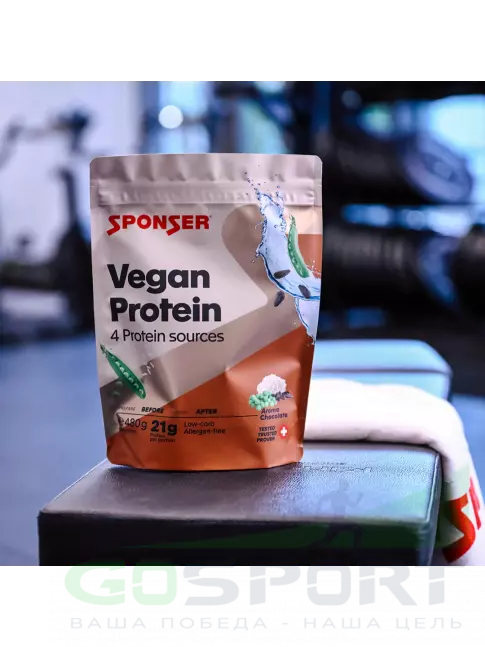 Протеин для веганов SPONSER Vegan Protein 480 г, Шоколад