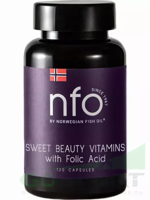 Витаминный комплекс NFO Sweet Beauty Vitamins with Folic Acid 120 капсул