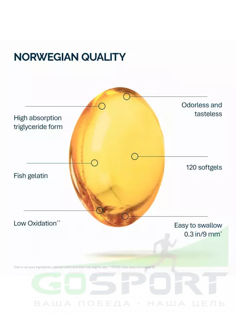 Омега-3 NFO Omega 3-6-9 Salmon Oil 120 капсул