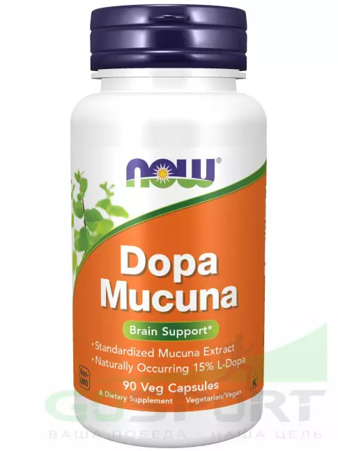  NOW FOODS Dopa Mucuna 90 веган капсул