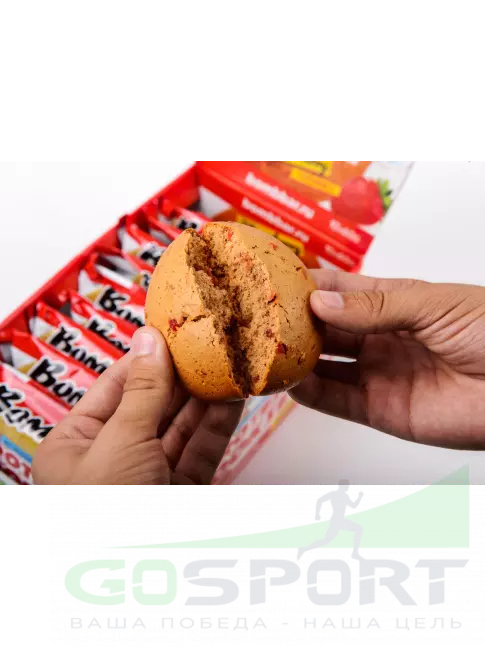 Протеиновый батончик BombBar Protein cookie 60 г, Клубника